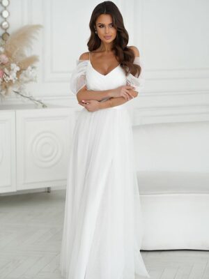 Long dress model Bicotone