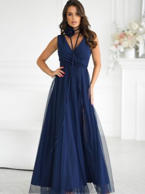 Long dress model Bicotone