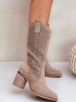 Open-work Boots model Step in style