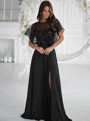 Long dress model Bicotone