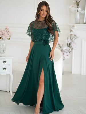 Long dress model Bicotone