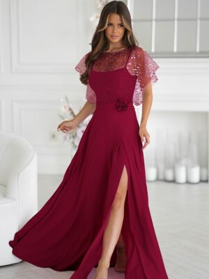 Long dress model Bicotone