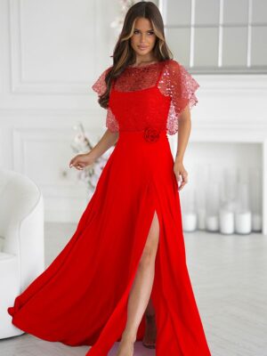 Long dress model Bicotone
