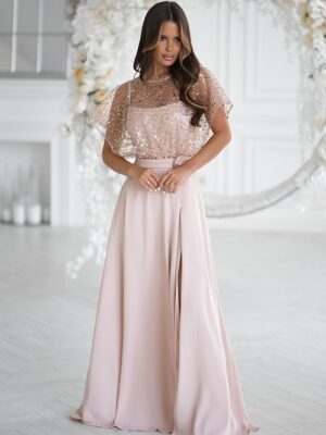 Long dress model Bicotone