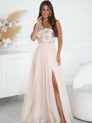 Long dress model Bicotone