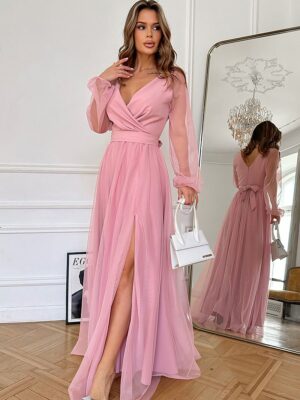 Long dress model Bicotone