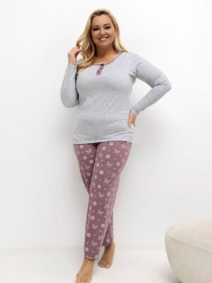 Plus Size Pajamas model Forever Pink