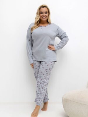 Plus Size Pajamas model Forever Pink
