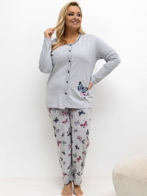 Plus Size Pajamas model Forever Pink