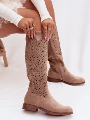 Open-work Boots model Step in style