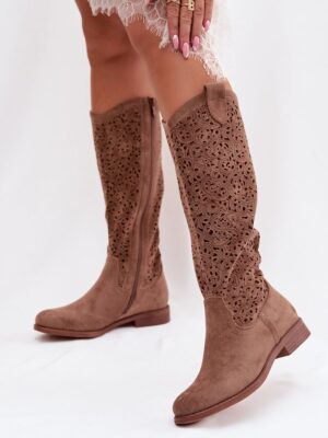 Open-work Boots model Step in style