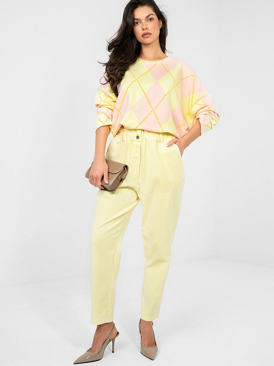 corduroy trousers model Italy Moda - Fotoğraf 1