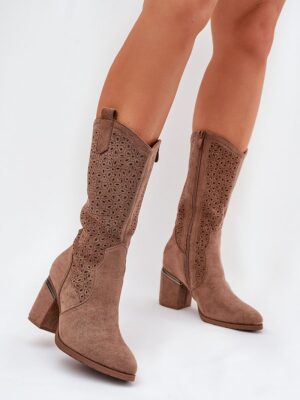 Open-work Boots model Step in style