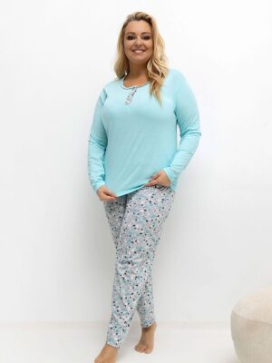 Plus Size Pajamas model Forever Pink