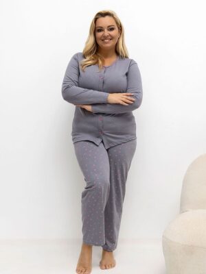 Plus Size Pajamas model Forever Pink