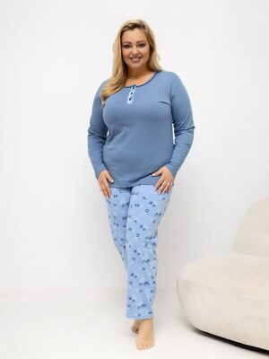 Plus Size Pajamas model Forever Pink