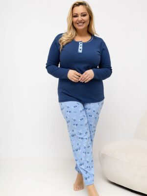 Plus Size Pajamas model Forever Pink