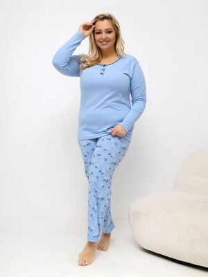 Plus Size Pajamas model Forever Pink
