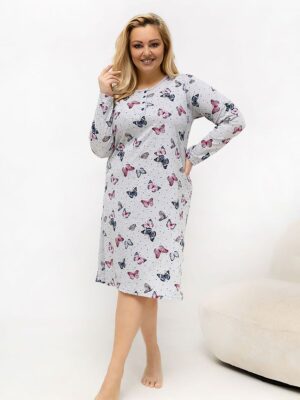 Plus Size Nightgown model Forever Pink